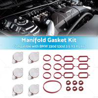 11617800585 Manifold Gasket Swirl Flap Kit Suitable for BMW 3 5 Series X3 X5 X6