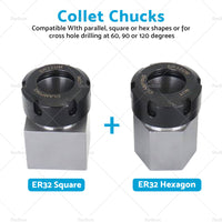 ER-32 Hex Square Collet Block Spring Chuck Collet Holder Lathe Engraving Machine