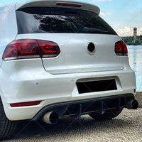 Rear Bumper Lip Diffuser Spoiler Suitable For VW Golf 6 MK6 GTI 2010-2014