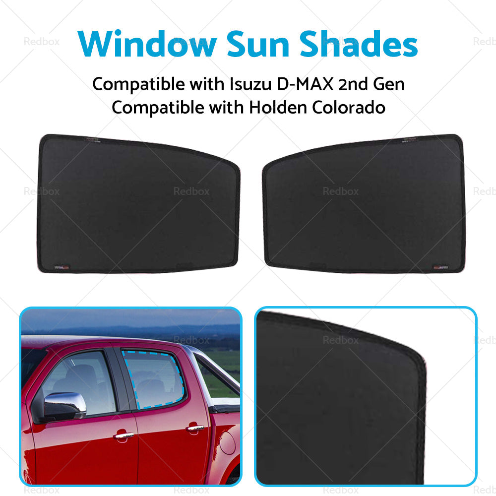 2PCS Rear LH RH Window Sun Shade Suitable  for Holden Colorado RG 2012-2020