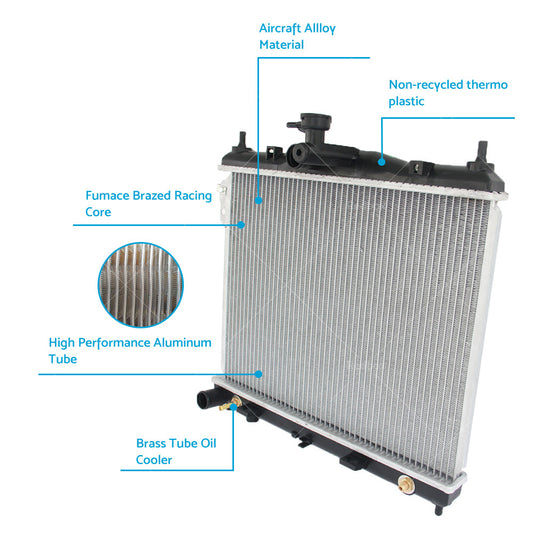 Standard Radiator Suitable For Hyundai Getz BU/TB 1.4L & 1.6L 2002-On – Auto & Manual