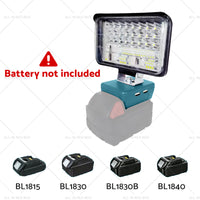 4in LED Work Light Suitable For Makita 18V Li-Ion Battery Workshop Flashlights