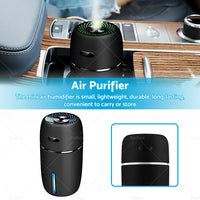 USB Car Air Purifier Diffuser Aroma Humidifier Mist Led Night Light Home