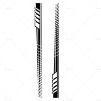 2pcs set Car Body Stickers Long Stripe Side Skirt Decoration Decals