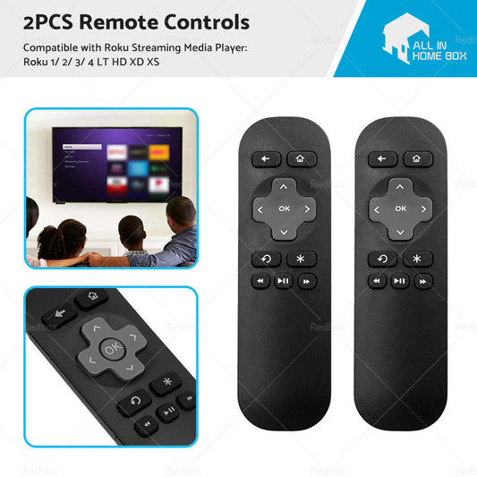 2PCS Remote Control Replacement Suitable for ROKU 1 2 3 4 Telstra TV 1 TV 2