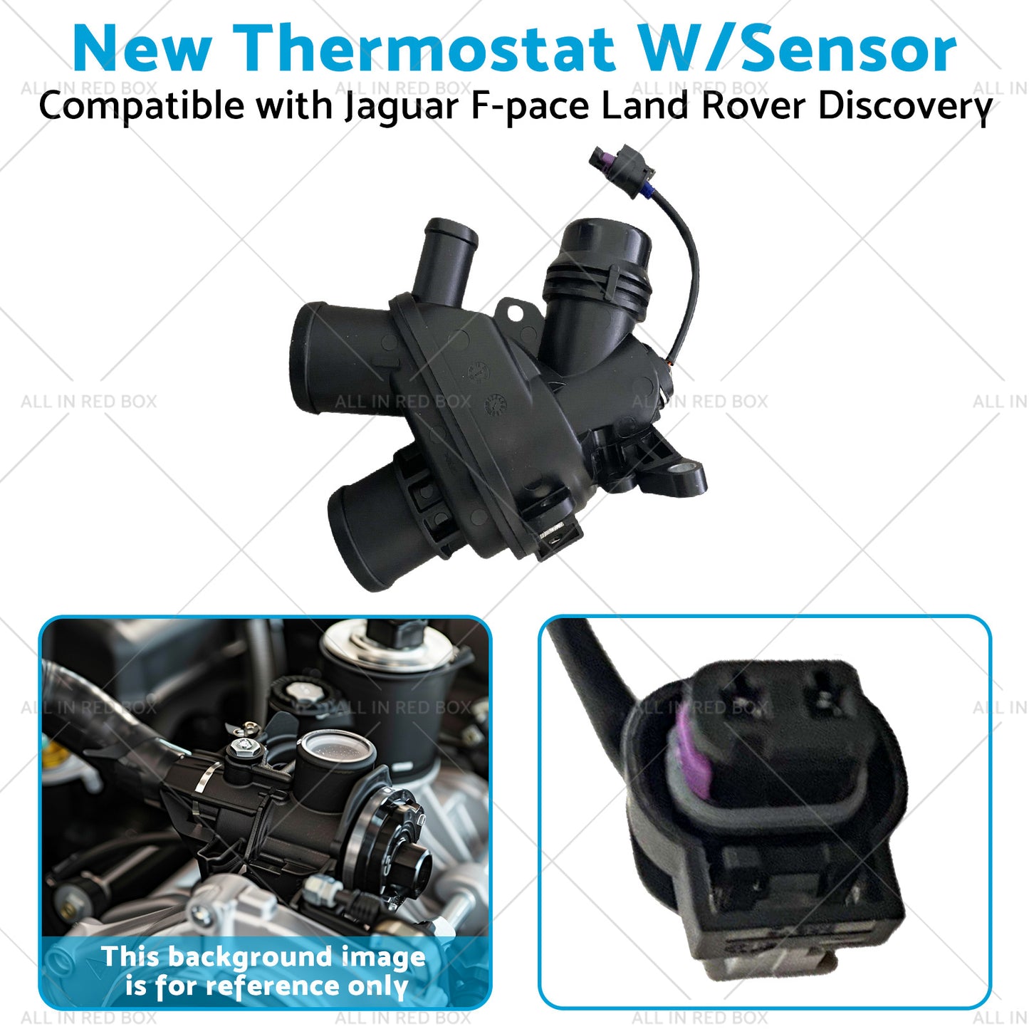 New Thermostat W or Sensor Suitable for Jaguar F-pace Land Rover Discovery 17-20