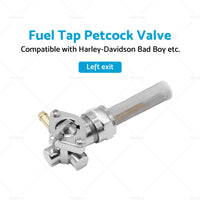 22mm Fuel Tap Petcock Valve Left Outlet Suitable For Bad Boy Blackline