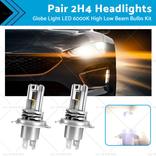 2x H4 Headlights Replacement Globe Light LED 6000K High Low Beam Bulbs Kit