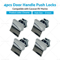 4x Door Handle Push Locks Suitable for Caravan RV Marine Cupboard Latch Knob