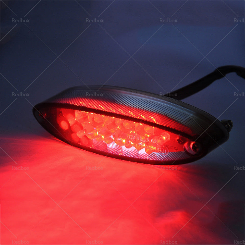 Universal Mororcycle 28 LED Brake Stop Tail Light License Number Plate Rear Lamp