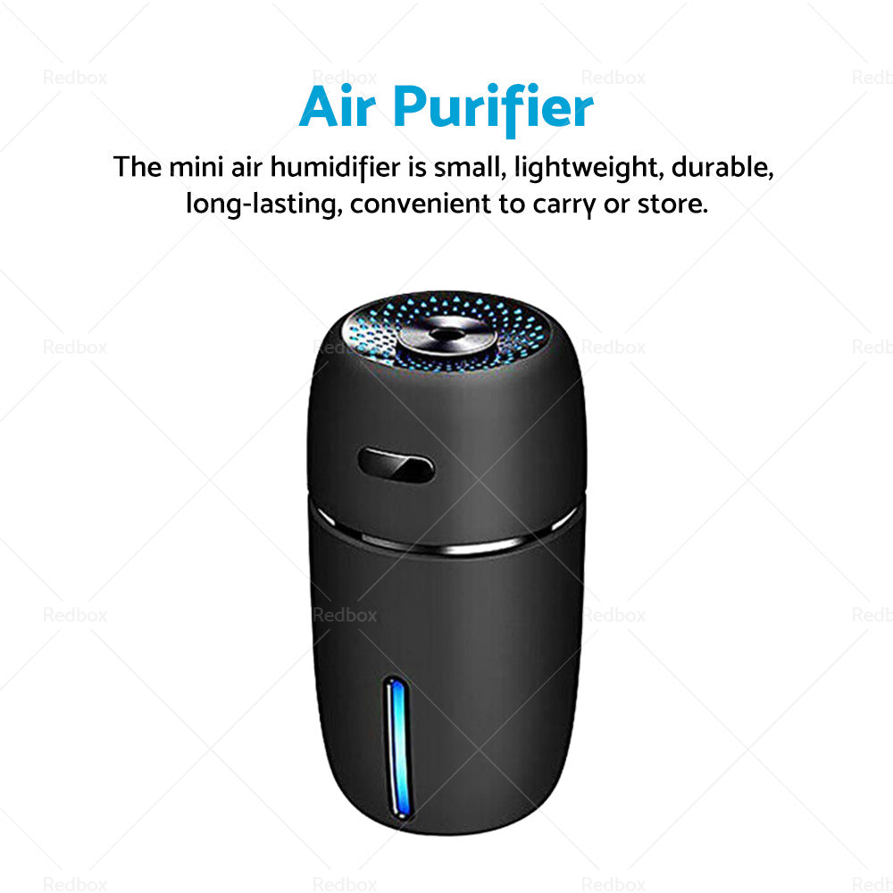 USB Car Air Purifier Diffuser Aroma Humidifier Mist Led Night Light Home