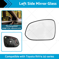 Left Passenger Side Mirror Glass Suitable for Toyota RAV4 2016-2018