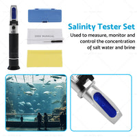 0-100percent Salinity Refractometer Meter Aquarium Sea Salt Water Tester for Aquarium