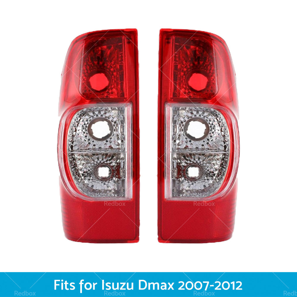 1 Pair Red Tail Light Rear Lamp Light Fits for Isuzu Dmax 2006-2012