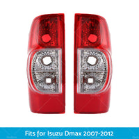 1 Pair Red Tail Light Rear Lamp Light Fits for Isuzu Dmax 2006-2012