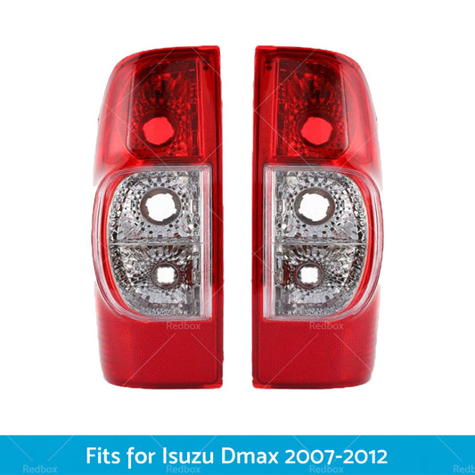 1 Pair Red Tail Light Rear Lamp Light Fits for Isuzu Dmax 2006-2012