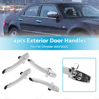 4pcs Exterior Door Handles Fits For Chrysler 300 or 300C 4589009AH 4589009AD 05-10