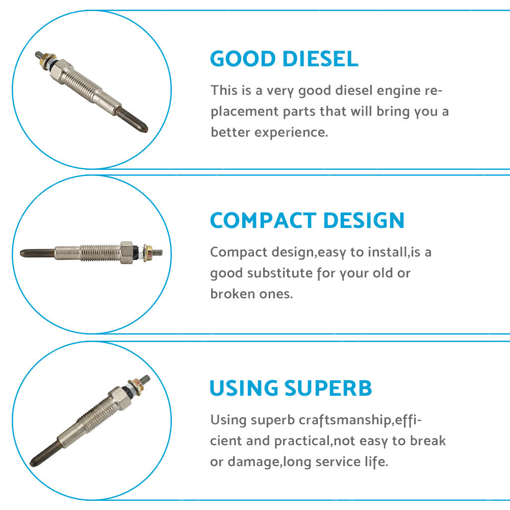 4x Glow Plugs Fits For Ford Courier PD PE PG PH 2. 5L WL WLT Diesel Turbo 96-06