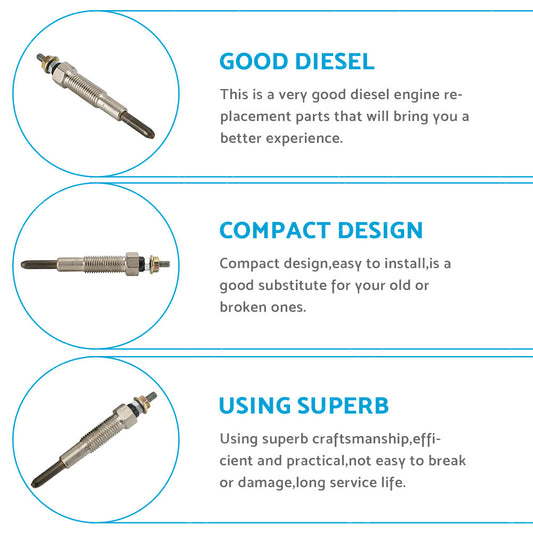 4x Glow Plugs Fits For Ford Courier PD PE PG PH 2.5L WL WLT Diesel Turbo 96-06