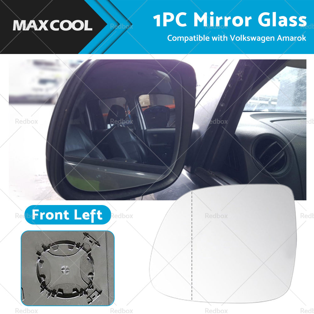 Suitable for VW AMAROK 2010-2018 Left Side Mirror Glass With Heated Convex base