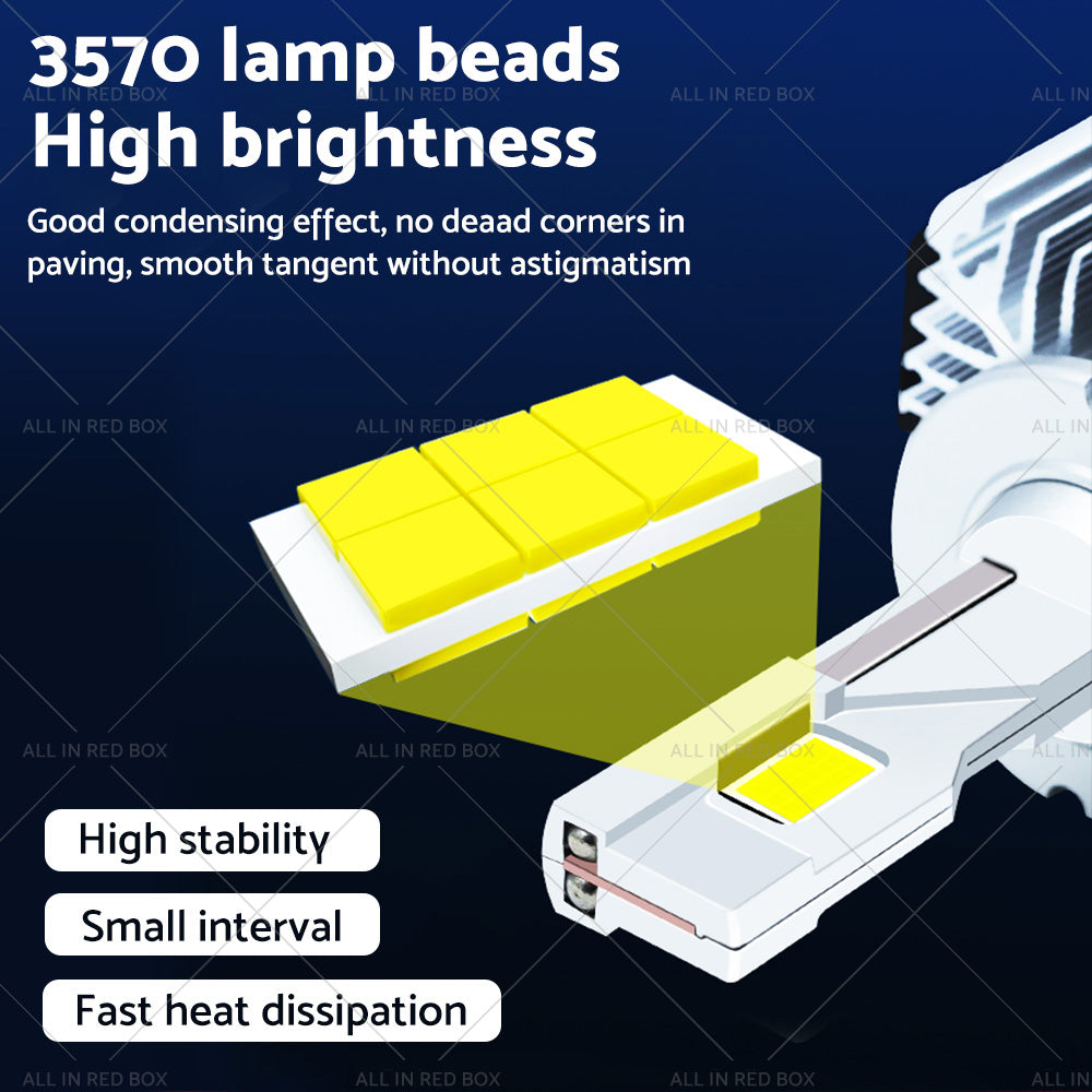 {{ Pair of D2S LED Headlight Bulbs HID Conversion Kit 6000K White Plug  and  Play 90W }} - Buy Car Parts Online at {{ Kaka Auto Parts }}.