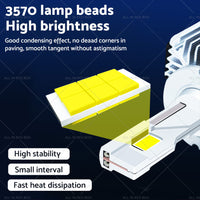 {{ Pair of D2S LED Headlight Bulbs HID Conversion Kit 6000K White Plug  and  Play 90W }} - Buy Car Parts Online at {{ Kaka Auto Parts }}.