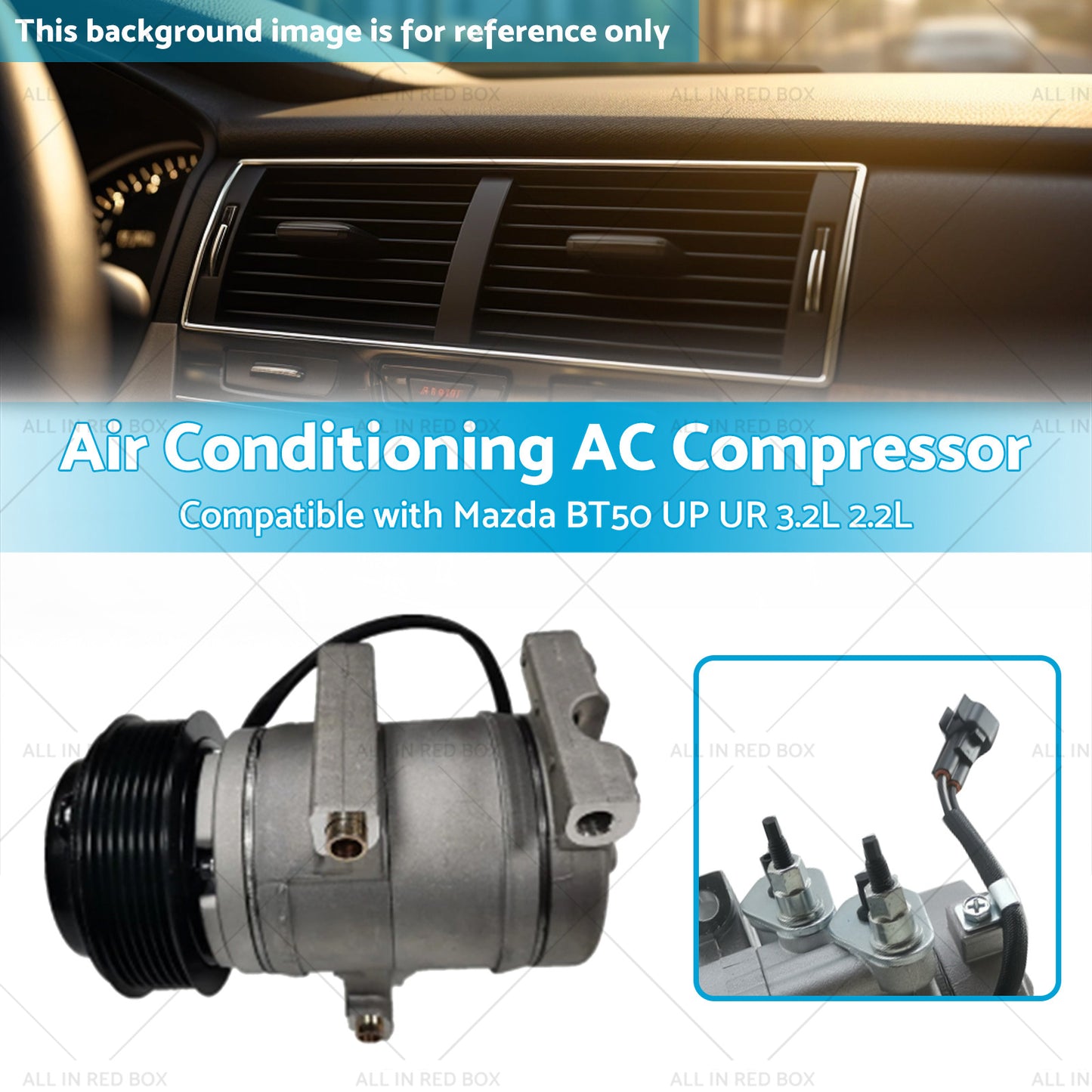 Air Conditioning AC Compressor Suitable for Mazda BT50 UP UR 3.2L 2.2L 11-19