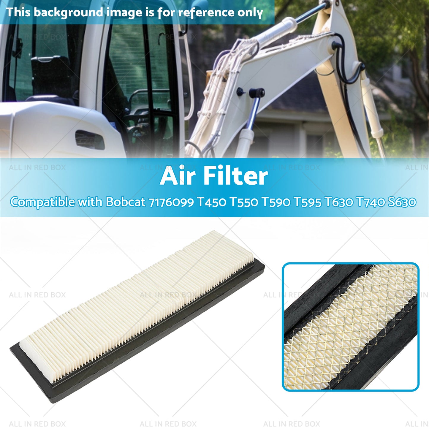 Air Filter Suitable For Bobcat 7176099 T450 T550 T590 T595 T630 T740 S630 S650