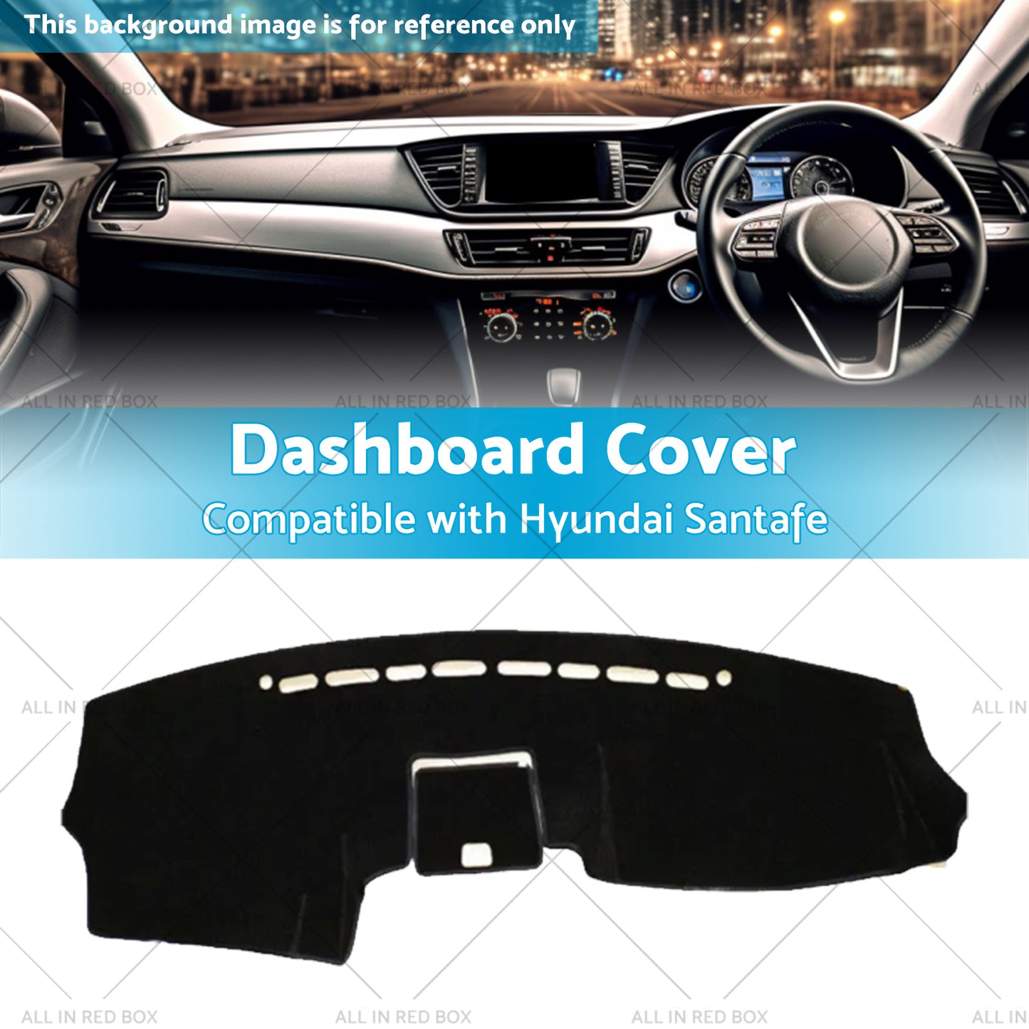 RHD Non-slip Dash Mat Suitable For Hyundai Santafe 2006-2012 Dashboard Cover