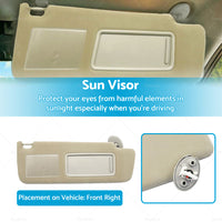 RH Sun Visor Suitable For Toyota Prado TRJ120 RZJ120 LJ120 KZJ120 KDJ120 GRJ120