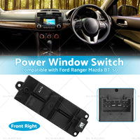 Master Power Window Switch 10 Pin Suitable For Ford Ranger Mazda BT-50 2006-2012