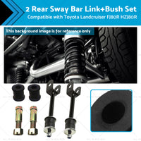 2 Rear Sway Bar Link+Bush Kit Suitablefor Toyota Landcruiser FJ80R HZJ80R HDJ80R