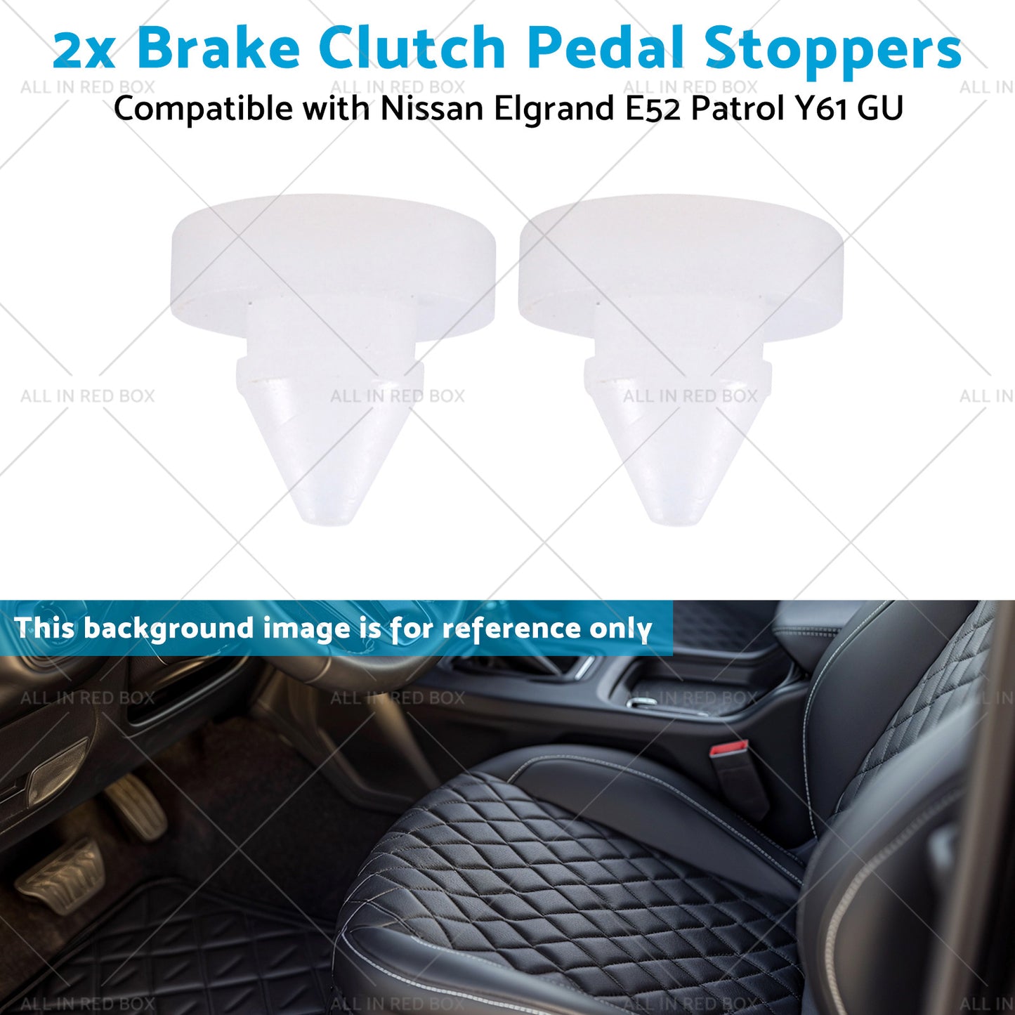 2x Brake Clutch Pedal Stoppers Suitable for Patrol Y61 GU Nissan Elgrand E52