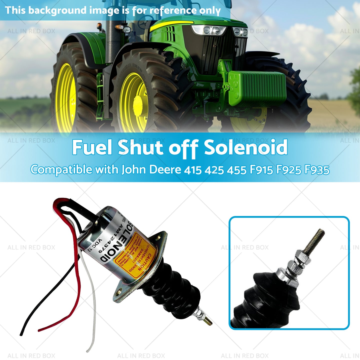 {{ Fuel Shut off Solenoid Suitable for John Deere F915 F925 F935 415 425 455 }} - Buy Car Parts Online at {{ Kaka Auto Parts }}.