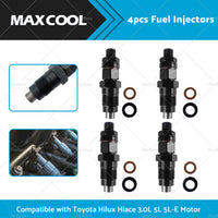 4X Diesel Fuel Injector Suitable For Toyota Hilux Hiace 3L 5L 23600-59325 97-05