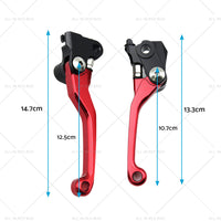 Pair Pivot Brake Clutch Lever Red Suitable For Honda CRF250R CRF450R 2007-2012