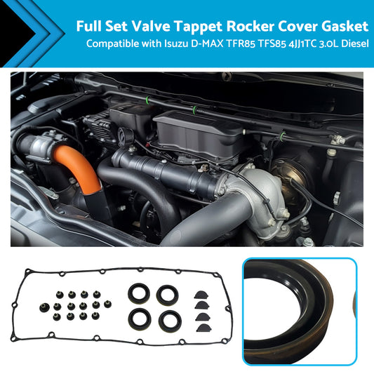 Valve Tappet Rocker Cover Gasket Full Kit For ISUZU DMAX TF 3. 0L Diesel 4JJ1TC