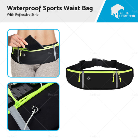 Waterproof Running Hiking Sport Bum Bag Travel Money Phone Belt Waist Zip Pouch