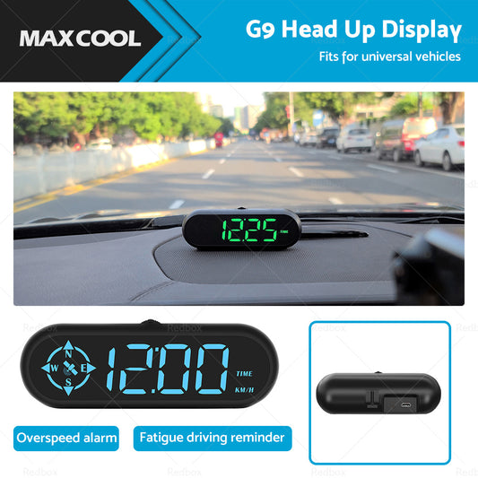 Universal Head Up Display Speed MPH LED Digital GPS Overspeed Alarm Speedometer