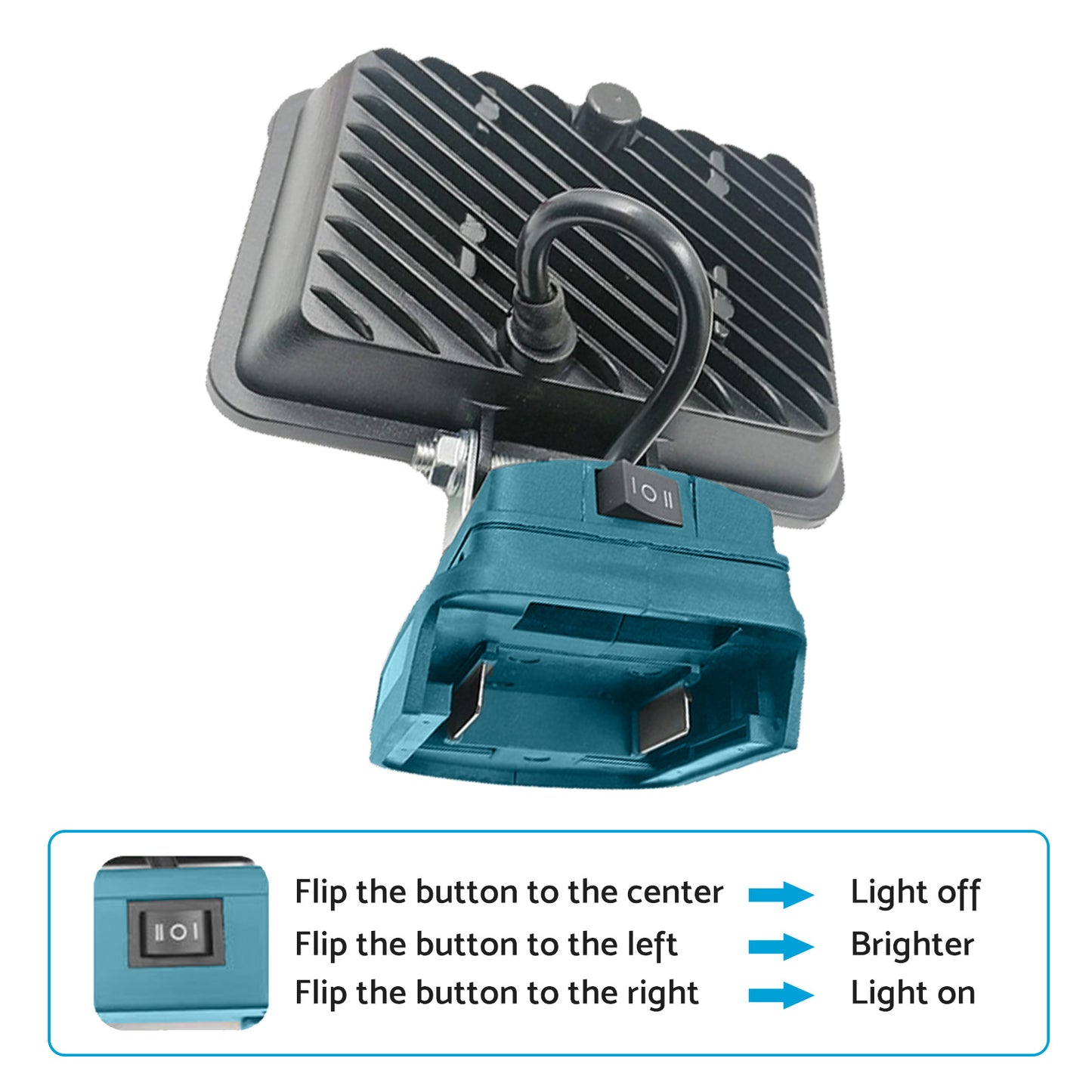 8in LED Work Light Suitable For Makita 18V Li-Ion Battery Workshop Flashlight