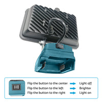 8in LED Work Light Suitable For Makita 18V Li-Ion Battery Workshop Flashlight