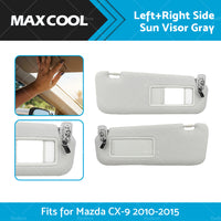 1 Pair Car Sunvisor Sun Visor Gray Front RH  and  LH Fits For Mazda CX-9 2010-2015