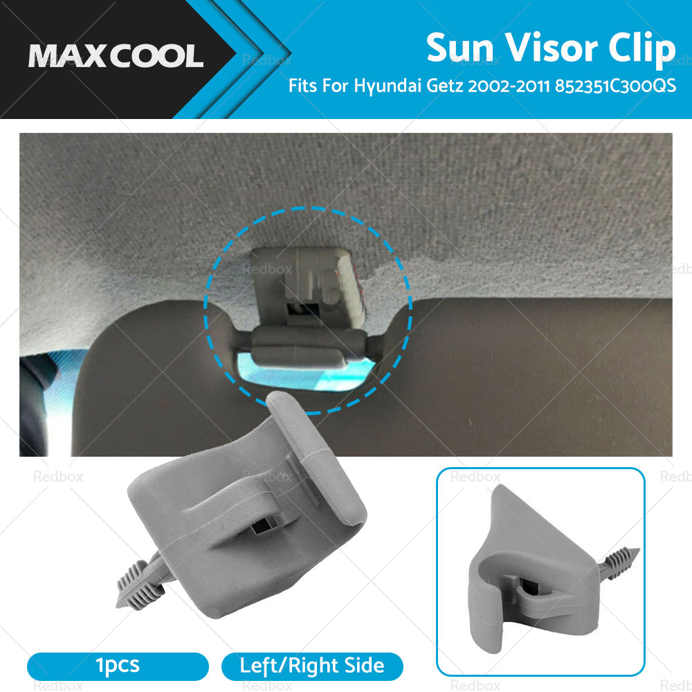 1x Sun Visor Clip Left or Right For Hyundai Getz 2002-2011  852351C300QS Grey