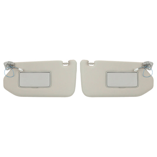 RH&LH Grey Sun Visor W/Mirror Suitable for Nissan Pathfinder Infiniti QX60 JX35