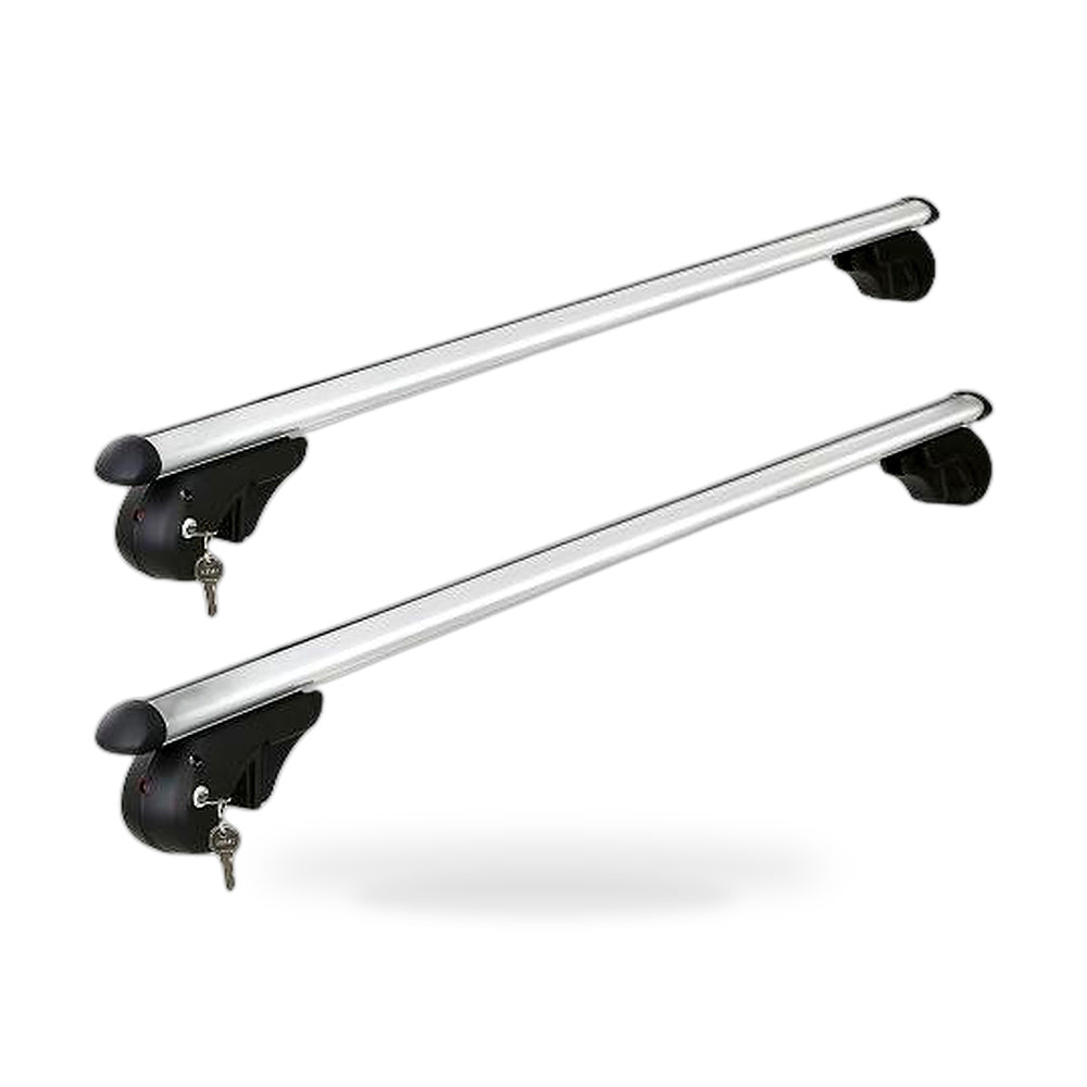 Universal Car Roof Racks 108cm Cross Bars Adjustable Aluminium Rail Mount Silver