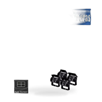 compare product 7inch Monitor 4-Split Screen With AHD Backup Cameras Kit Suitable For Truck RV Bus