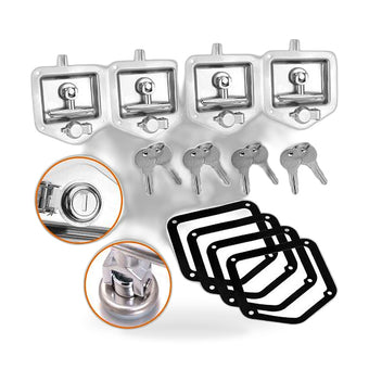compare product 4x T Handle Locks with Keys Stainless Steel Suitable For Toolbox Trailer Camper