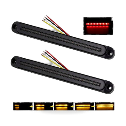 2x LED Tail Lights Flowing Turn Signal Brake Suitable For Trailer Truck 10-30V