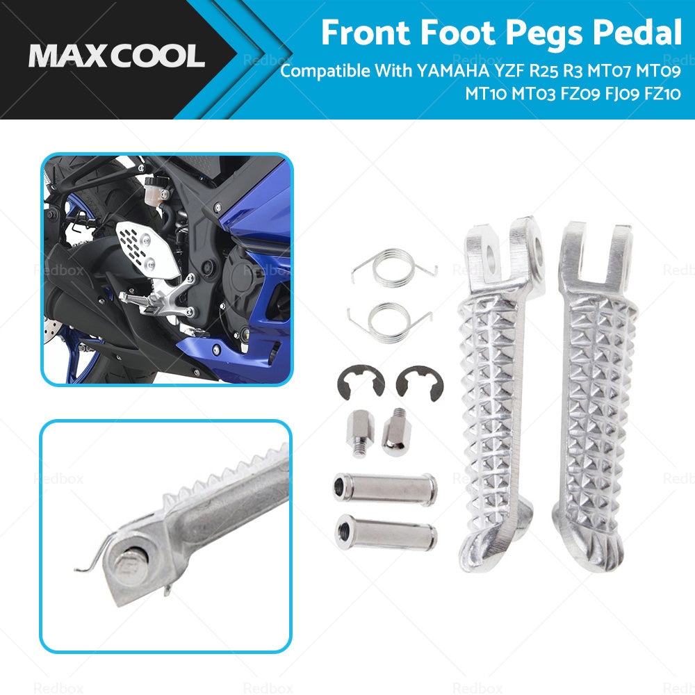 Front Foot Pegs Pedal Suitable For YAMAHA YZF R25 R3 MT07 MT09 MT10 MT03 FZ09