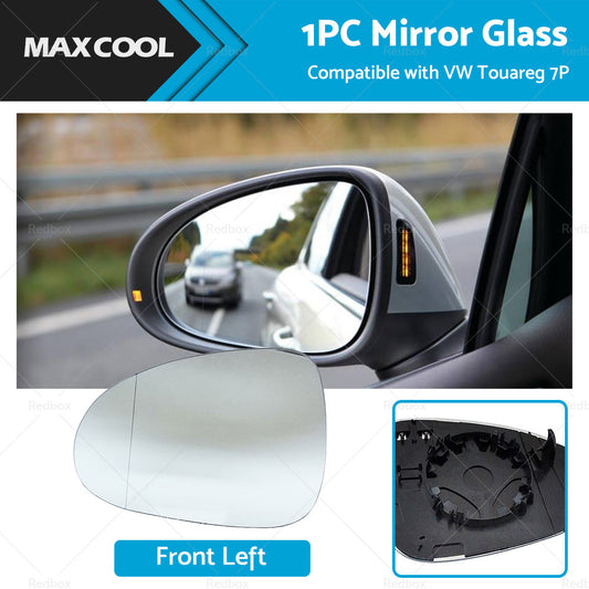 Suitable for VW TOUAREG 7P 07 or 11-2018 Left Mirror Glass Heated Convex With Base